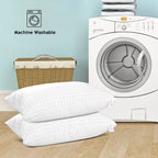 EIUE Hotel Collection Bed Pillows for Sleeping 2 Pack Queen Size，Pillows for Side and Back Sleepers,Super Soft Down Alternative Microfiber Filled Pillows,20 x 30 Inches - Grand Goldman