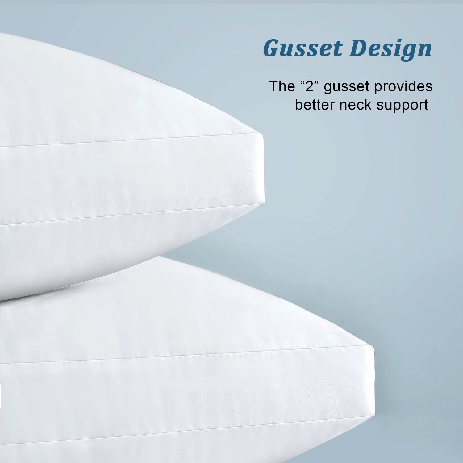 EIUE Hotel Collection Bed Pillows for Sleeping 2 Pack Queen Size，Pillows for Side and Back Sleepers,Super Soft Down Alternative Microfiber Filled Pillows,20 x 30 Inches - Grand Goldman