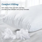 EIUE Hotel Collection Bed Pillows for Sleeping 2 Pack Queen Size，Pillows for Side and Back Sleepers,Super Soft Down Alternative Microfiber Filled Pillows,20 x 30 Inches - Grand Goldman