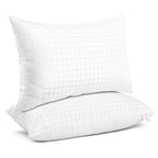 EIUE Hotel Collection Bed Pillows for Sleeping 2 Pack Queen Size，Pillows for Side and Back Sleepers,Super Soft Down Alternative Microfiber Filled Pillows,20 x 30 Inches - Grand Goldman