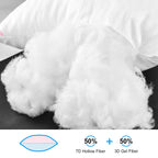 EIUE Hotel Collection Bed Pillows for Sleeping 2 Pack Queen Size，Pillows for Side and Back Sleepers,Super Soft Down Alternative Microfiber Filled Pillows,20 x 30 Inches - Grand Goldman