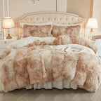 EMME Luxury Blue Fuzzy Duvet Cover Set Twin Size Fluffy Comforter Cover Set for Twin Bed 2 Pieces Shaggy and Plush Soft Bedding Duvet Covers (Tie Dye Blue, Twin) - Grand Goldman