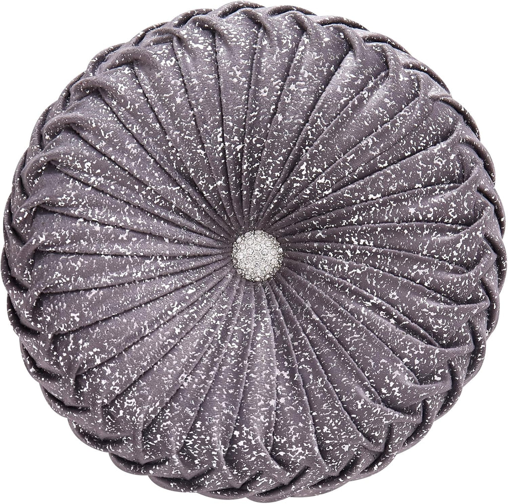 EUCIOR Gold Throw Pillows,Circular Pillow,Pumpkin Pleated Handmade Throw Pillows,Gold Pillows,Smooth Metallic Leather Decorative Pillows for Home Decor Bedroom Living Room Couch Bed Sofa(Gold) - Grand Goldman