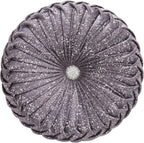 EUCIOR Gold Throw Pillows,Circular Pillow,Pumpkin Pleated Handmade Throw Pillows,Gold Pillows,Smooth Metallic Leather Decorative Pillows for Home Decor Bedroom Living Room Couch Bed Sofa(Gold) - Grand Goldman