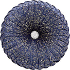 EUCIOR Gold Throw Pillows,Circular Pillow,Pumpkin Pleated Handmade Throw Pillows,Gold Pillows,Smooth Metallic Leather Decorative Pillows for Home Decor Bedroom Living Room Couch Bed Sofa(Gold) - Grand Goldman