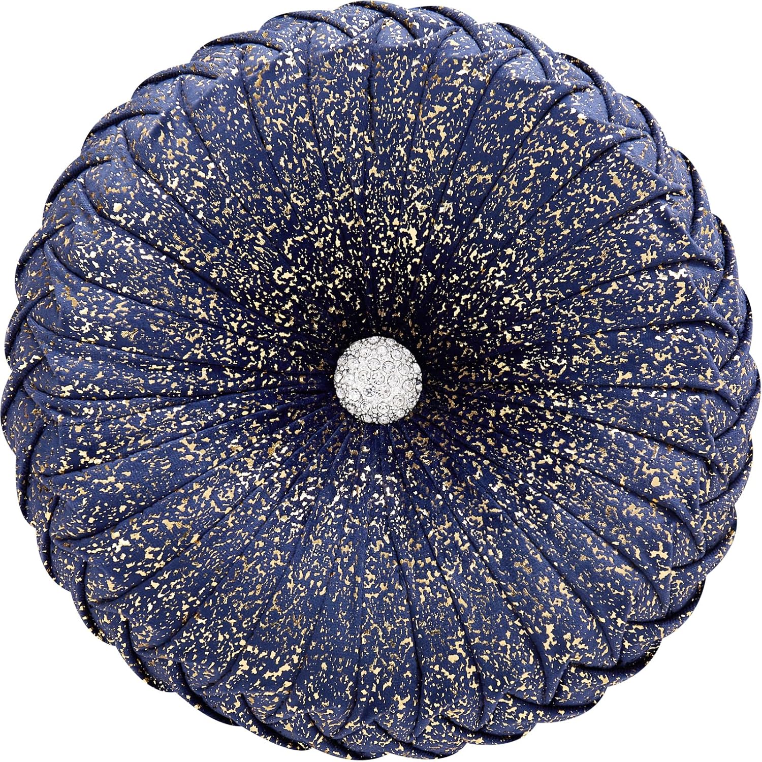 EUCIOR Gold Throw Pillows,Circular Pillow,Pumpkin Pleated Handmade Throw Pillows,Gold Pillows,Smooth Metallic Leather Decorative Pillows for Home Decor Bedroom Living Room Couch Bed Sofa(Gold) - Grand Goldman