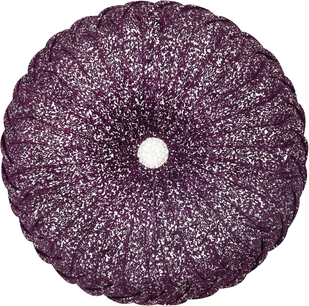 EUCIOR Gold Throw Pillows,Circular Pillow,Pumpkin Pleated Handmade Throw Pillows,Gold Pillows,Smooth Metallic Leather Decorative Pillows for Home Decor Bedroom Living Room Couch Bed Sofa(Gold) - Grand Goldman