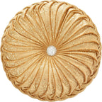 EUCIOR Gold Throw Pillows,Circular Pillow,Pumpkin Pleated Handmade Throw Pillows,Gold Pillows,Smooth Metallic Leather Decorative Pillows for Home Decor Bedroom Living Room Couch Bed Sofa(Gold) - Grand Goldman