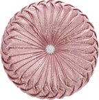 EUCIOR Gold Throw Pillows,Circular Pillow,Pumpkin Pleated Handmade Throw Pillows,Gold Pillows,Smooth Metallic Leather Decorative Pillows for Home Decor Bedroom Living Room Couch Bed Sofa(Gold) - Grand Goldman