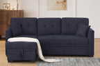 Eafurn L Shaped Sectional Sleeper Sofa Couches Pull Out Sofabed with Storage Chaise,Removable Back Cushions, Reversible Pullout Sofa&Couch for Living Room Apartment - Grand Goldman