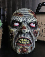 Ebros Gift Apocalypse Zombie Undead Walker Skull Head with Peeling Flesh Figurine Dead Rising T Virus Infected Zombies Undeads Macabre Halloween Home Decor Sculpture - Grand Goldman