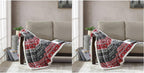 Eddie Bauer - Throw Blanket, Super Soft Reversible Sherpa Fleece Bedding, Ideal Christmas & White Elephant Gifts, Cozy Plaid Throw Blankets for Couch (Grizzly Peak Red, Throw) - Grand Goldman
