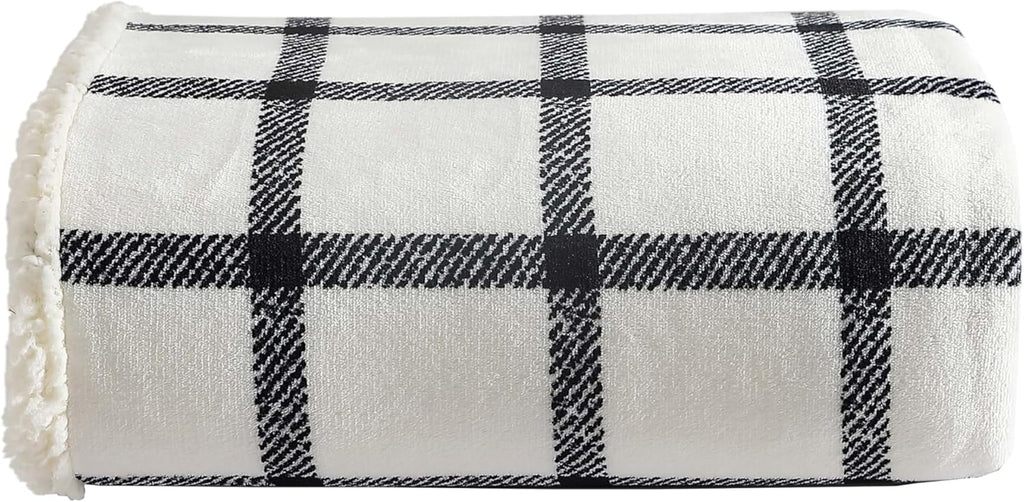 Eddie Bauer - Throw Blanket, Super Soft Reversible Sherpa Fleece Bedding, Ideal Christmas & White Elephant Gifts, Cozy Plaid Throw Blankets for Couch (Grizzly Peak Red, Throw) - Grand Goldman