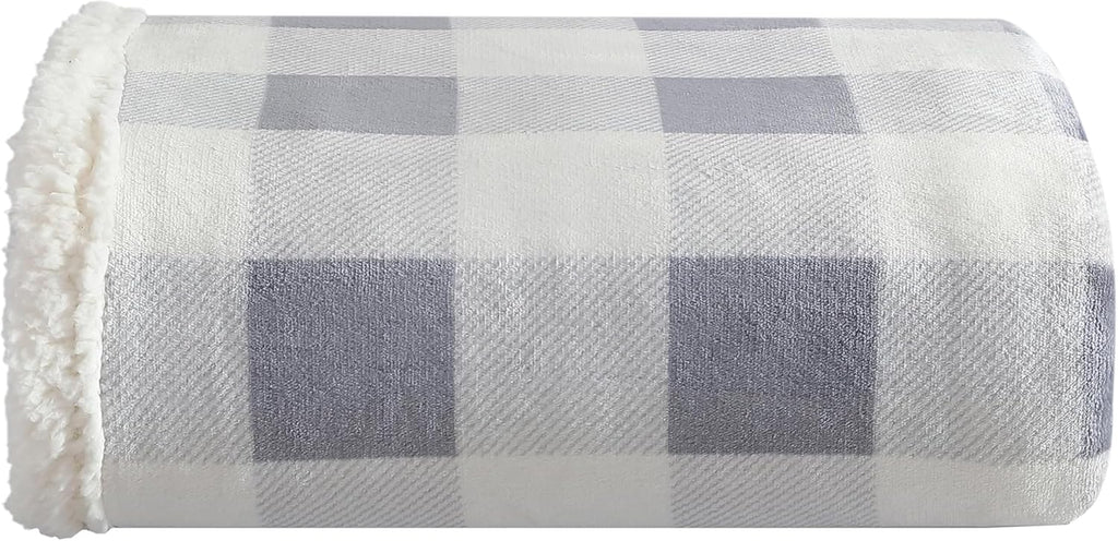 Eddie Bauer - Throw Blanket, Super Soft Reversible Sherpa Fleece Bedding, Ideal Christmas & White Elephant Gifts, Cozy Plaid Throw Blankets for Couch (Grizzly Peak Red, Throw) - Grand Goldman