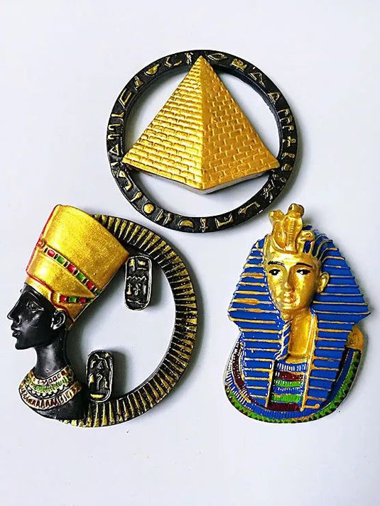 Egypt Fridge Magnet Souvenirs Egyptian Queen Pharaoh Pyramid Magnetic Stickers on the fridge Home Kitchen Decoration Accessories - Grand Goldman