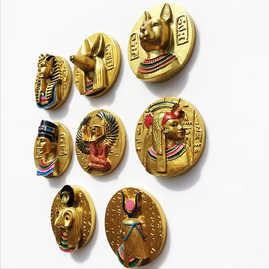 Egyptian Myths and Legends Anubis Fridge Magnets Tourist Souvenirs Egypt Decorative Refrigerator Stickers 3d Resin Crafts Gifts - Grand Goldman