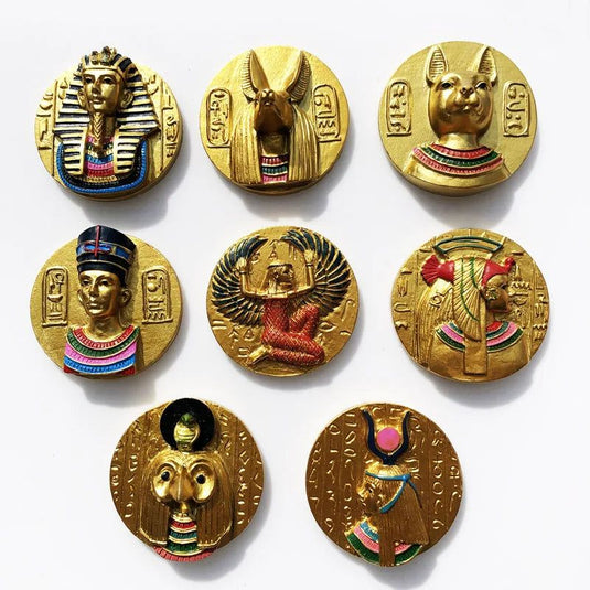 Egyptian Myths and Legends Anubis Fridge Magnets Tourist Souvenirs Egypt Decorative Refrigerator Stickers 3d Resin Crafts Gifts - Grand Goldman