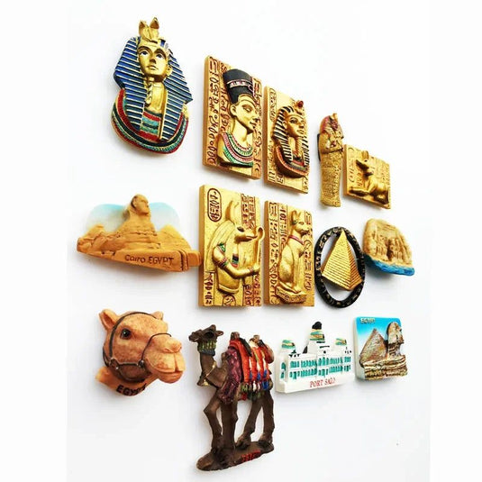 Egyptian Fridge Magnet Souvenir Port Said Travel Souvenir Sphinx Myth Queen Anubis Camel 3d Resin Magnets for Home Decoration - Grand Goldman