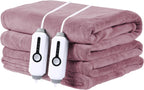 Electric Heated Blanket 72"x84" Full Size with 4 Heating Levels and 10 Hours Auto-Off Large Oversized Heating Blanket with Soft Plush Fabric for Bedding - Gray - Grand Goldman