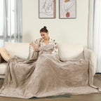 Electric Heated Blanket 72"x84" Full Size with 4 Heating Levels and 10 Hours Auto-Off Large Oversized Heating Blanket with Soft Plush Fabric for Bedding - Gray - Grand Goldman