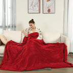 Electric Heated Blanket 72"x84" Full Size with 4 Heating Levels and 10 Hours Auto-Off Large Oversized Heating Blanket with Soft Plush Fabric for Bedding - Gray - Grand Goldman