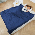 Electric Heated Blanket 72"x84" Full Size with 4 Heating Levels and 10 Hours Auto-Off Large Oversized Heating Blanket with Soft Plush Fabric for Bedding - Gray - Grand Goldman