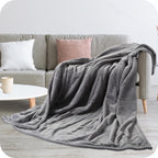Electric Heated Blanket 72"x84" Full Size with 4 Heating Levels and 10 Hours Auto-Off Large Oversized Heating Blanket with Soft Plush Fabric for Bedding - Gray - Grand Goldman