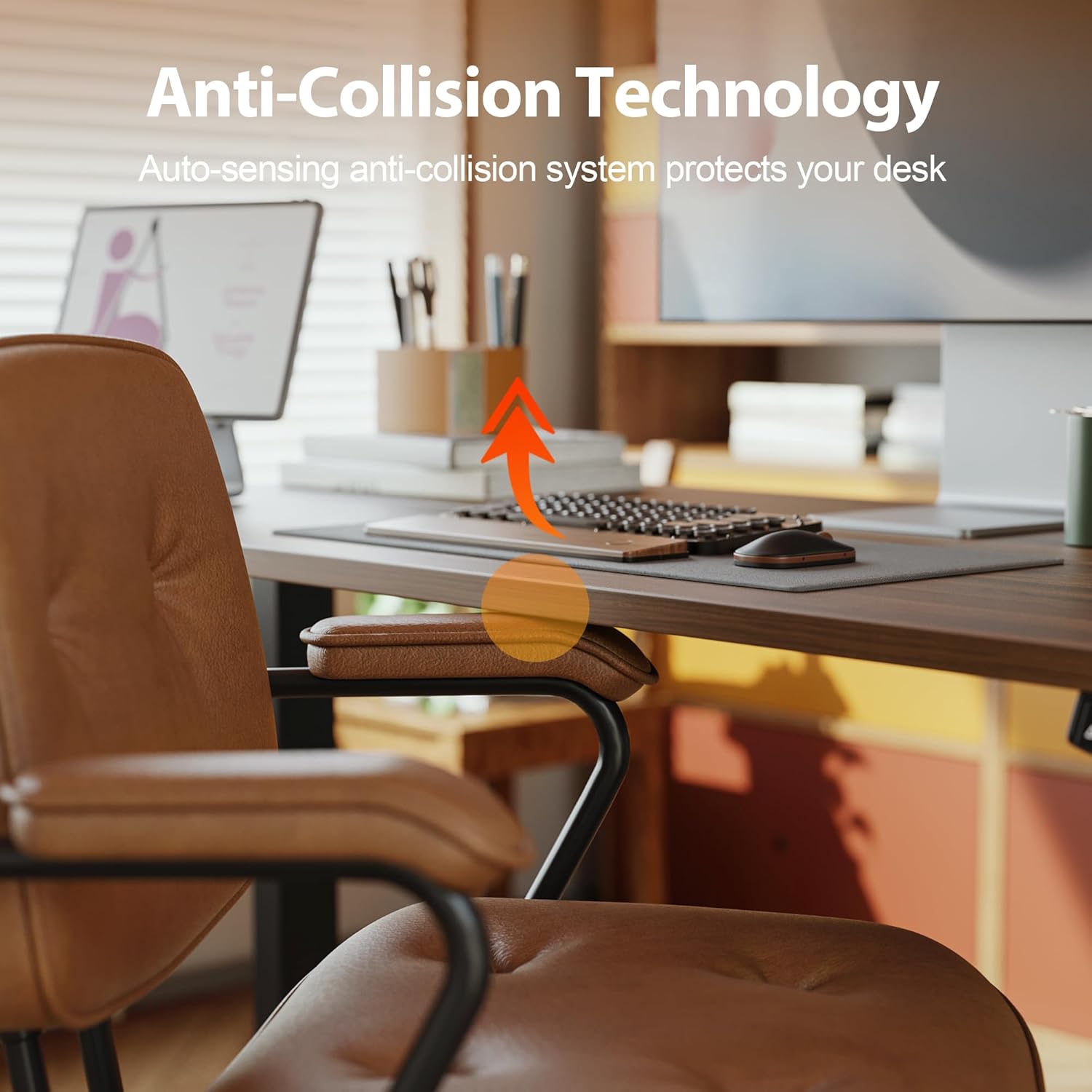 Electric Standing Desk, 48 x 24 Inches Height Adjustable Desk, Sit Stand up Desk for Work Office Home, Ergonomic Rising Computer Table with Memory Preset, Rustic Brown - Grand Goldman