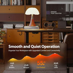 Electric Standing Desk, 48 x 24 Inches Height Adjustable Desk, Sit Stand up Desk for Work Office Home, Ergonomic Rising Computer Table with Memory Preset, Rustic Brown - Grand Goldman