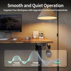 Electric Standing Desk, 48 x 24 Inches Height Adjustable Desk, Sit Stand up Desk for Work Office Home, Ergonomic Rising Computer Table with Memory Preset, Rustic Brown - Grand Goldman