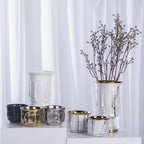 Electroplating Decoration Ceramic Electroplating Vase Ceramic Flower Pot Art Face Vase - Grand Goldman