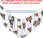 Elegant Comfort Luxury Soft Bed Sheets Holiday Pattern 1500 Premium Hotel Quality Microfiber - Softness Wrinkle and Fade Resistant (6-Piece) Bedding Set, King, Bungalow - Grand Goldman