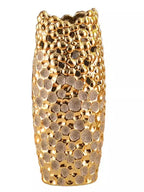 Elegant Gold Ceramic Vase for Home Decor Creative Porcelain Urn Decorative Flower Pot High-End European Design for Wedding Decoration Perfect Tabletop Centerpiece - Grand Goldman