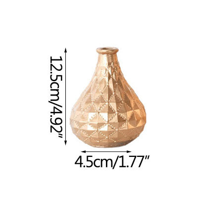 Elegant Golden Nordic Gilded Glass Vase - Perfect for Modern Home Décor - Grand Goldman