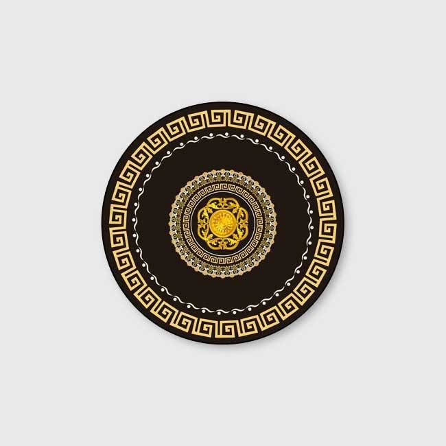 Embossed Black And White Golden Carpet - Grand Goldman