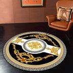 Embossed Black And White Golden Carpet - Grand Goldman