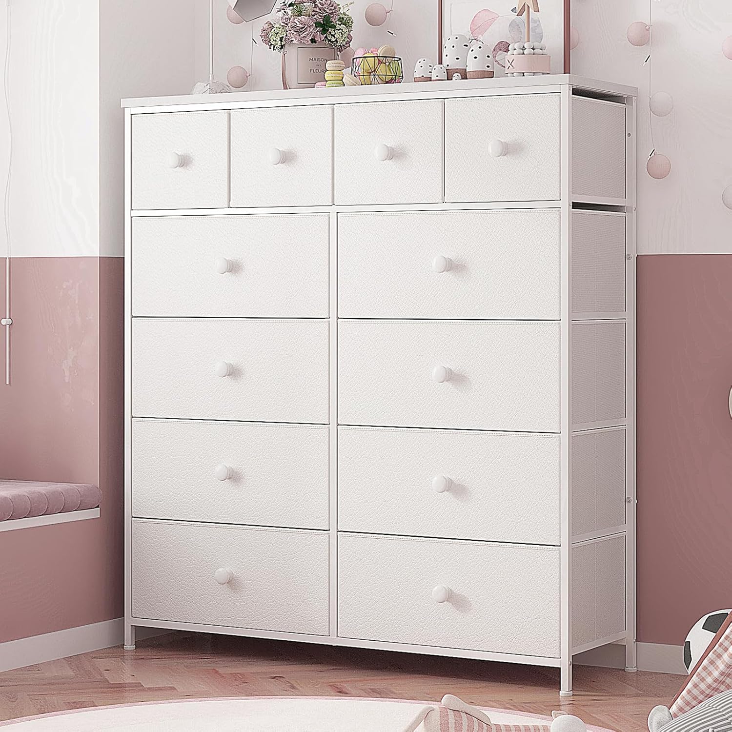 girls white dresser EnHomee White Dresser for Bedroom with 12 Drawers Dressers & Chest of – Grand Goldman