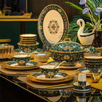 Enamel color tableware set high-end dish set home palace style housewarming gifts - Grand Goldman