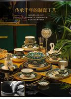 Enamel color tableware set high-end dish set home palace style housewarming gifts - Grand Goldman