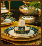 Enamel color tableware set high-end dish set home palace style housewarming gifts - Grand Goldman