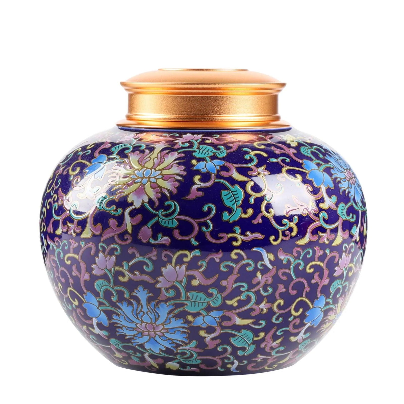 Enamelled Tea Pot Ceramic Sealed Storage Tank Tea Caddy Porcelain Jar Airtight Container Porcelain Jar Coffee Container - Grand Goldman
