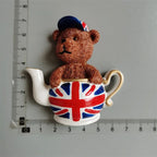 England Fridge Magnet London Bus British Soldier Cute Bear Telephone Booth Tourist Souvenir Resin Stereo Refrigerator Stickers - Grand Goldman