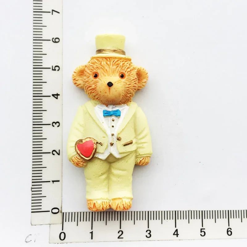 England Fridge Magnet London Bus British Soldier Cute Bear Telephone Booth Tourist Souvenir Resin Stereo Refrigerator Stickers - Grand Goldman