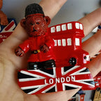 England Fridge Magnet London Bus British Soldier Cute Bear Telephone Booth Tourist Souvenir Resin Stereo Refrigerator Stickers - Grand Goldman