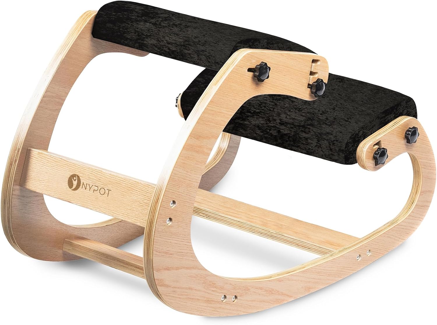 Ergonomic Kneeling Chair - Rocking Office Chair Adjustable Stool - Knee Chair Posture Chair - Wooden Desk Chair, Ergonomic Chair for Home Office, Office Chair for Back Pain (Grey) - Grand Goldman