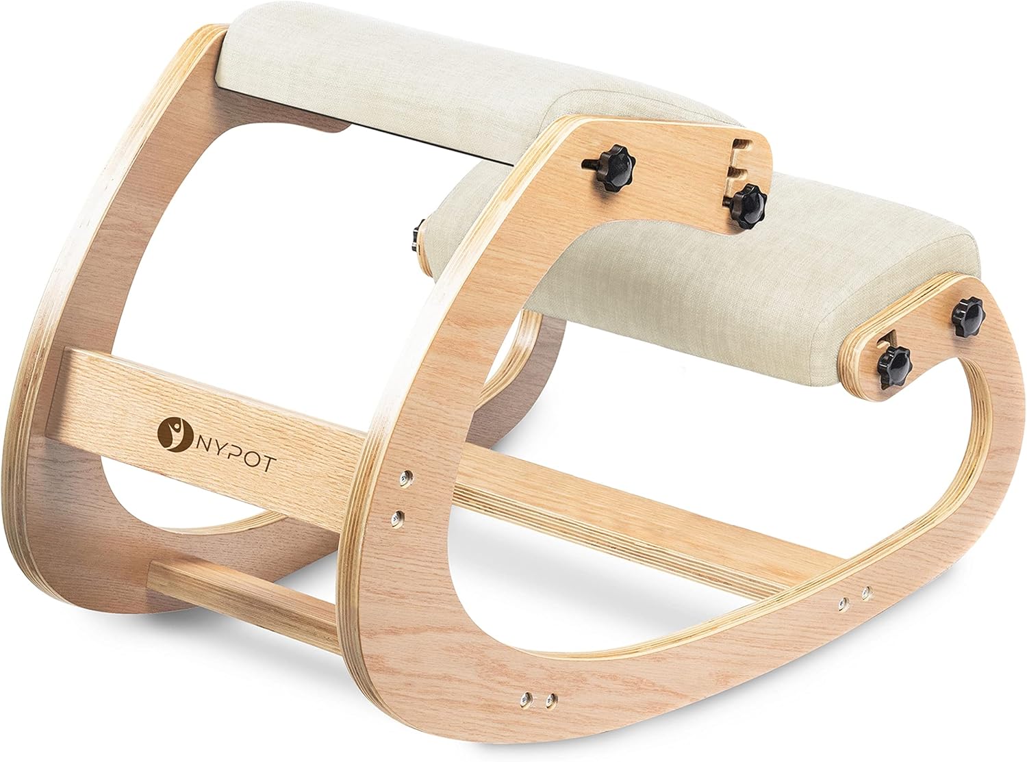 Ergonomic Kneeling Chair - Rocking Office Chair Adjustable Stool - Knee Chair Posture Chair - Wooden Desk Chair, Ergonomic Chair for Home Office, Office Chair for Back Pain (Grey) - Grand Goldman