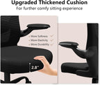 Ergonomic Office Chair, Comfort Swivel Home Office Task Chair, Breathable Mesh Desk Chair, Lumbar Support Computer Chair with Flip-up Arms and Adjustable Height - Grand Goldman