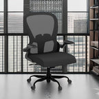 Ergonomic Office Chair, Comfort Swivel Home Office Task Chair, Breathable Mesh Desk Chair, Lumbar Support Computer Chair with Flip-up Arms and Adjustable Height - Grand Goldman