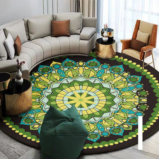 Ethnic Style Carpet Homestay Retro Mandala Mat - Grand Goldman