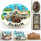 Europe Memorial Czech Punkevni Grottoes Dublin Trulli Ukraine Prague Old Town Clock Mallorca Lyon Magnetic Refrigerator Stickers - Grand Goldman